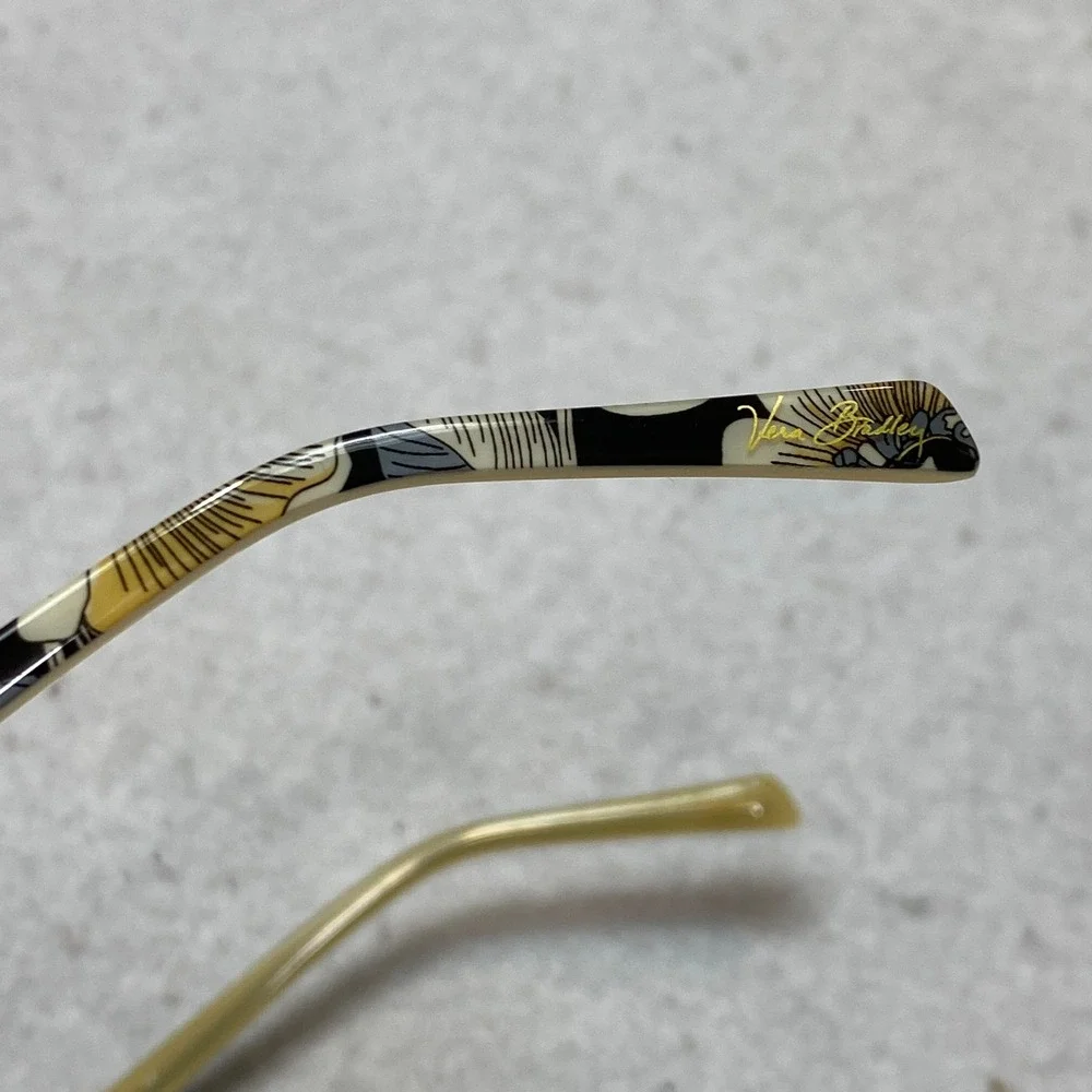 Vera Bradley VB-3030 Eyeglasses Womens Brown Floral Semi-Rimless 51-18-135